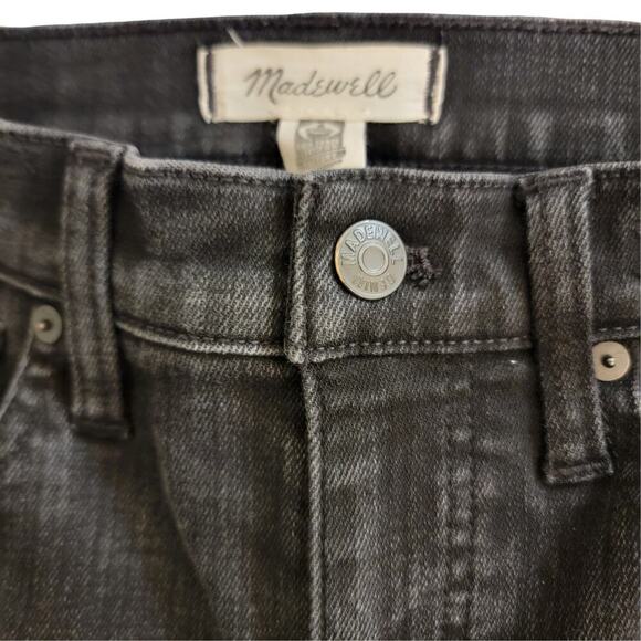 MADEWELL Black Rinse Wash Mid-Rise Kick Out Jeans Womens 26 Polished Casual Y2K - Picture 11 of 16